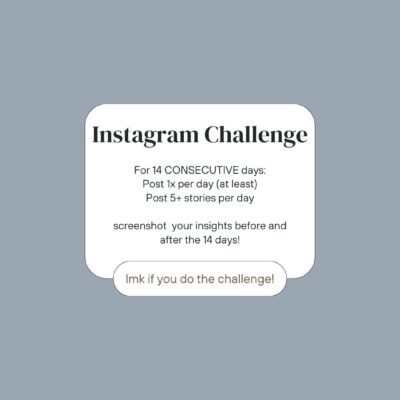 14 Day Instagram Challenge!